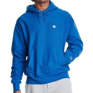 Champion Reverse Weave Pullover Hoodie Blue – Size XXL